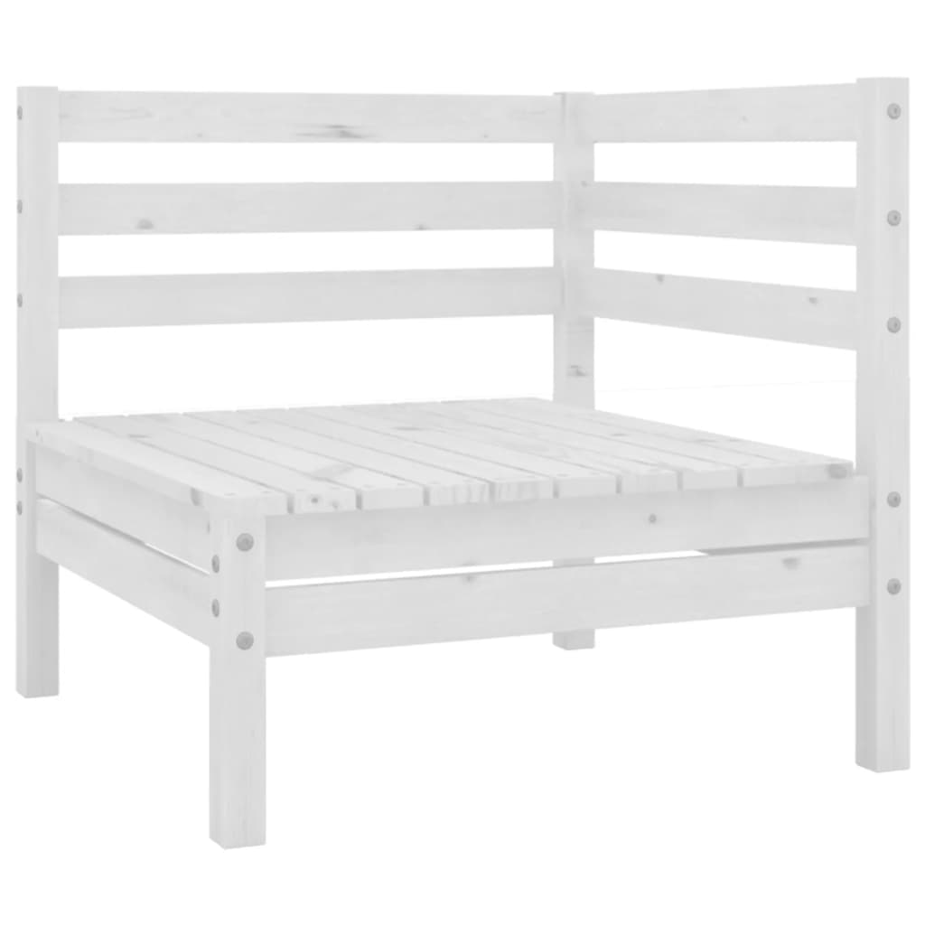 7-Delige Loungeset Massief Grenenhout Wit