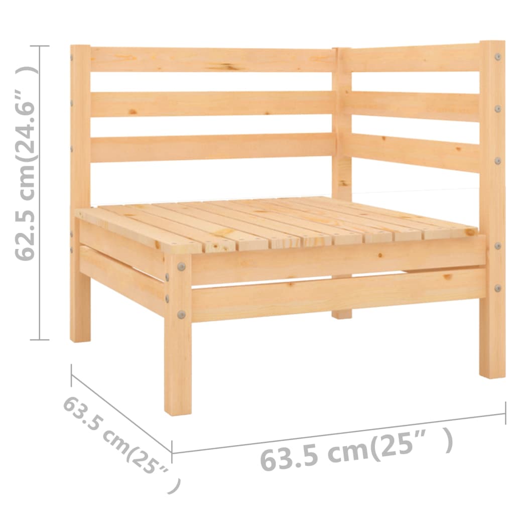 6-teiliges Lounge-Set aus massivem Kiefernholz