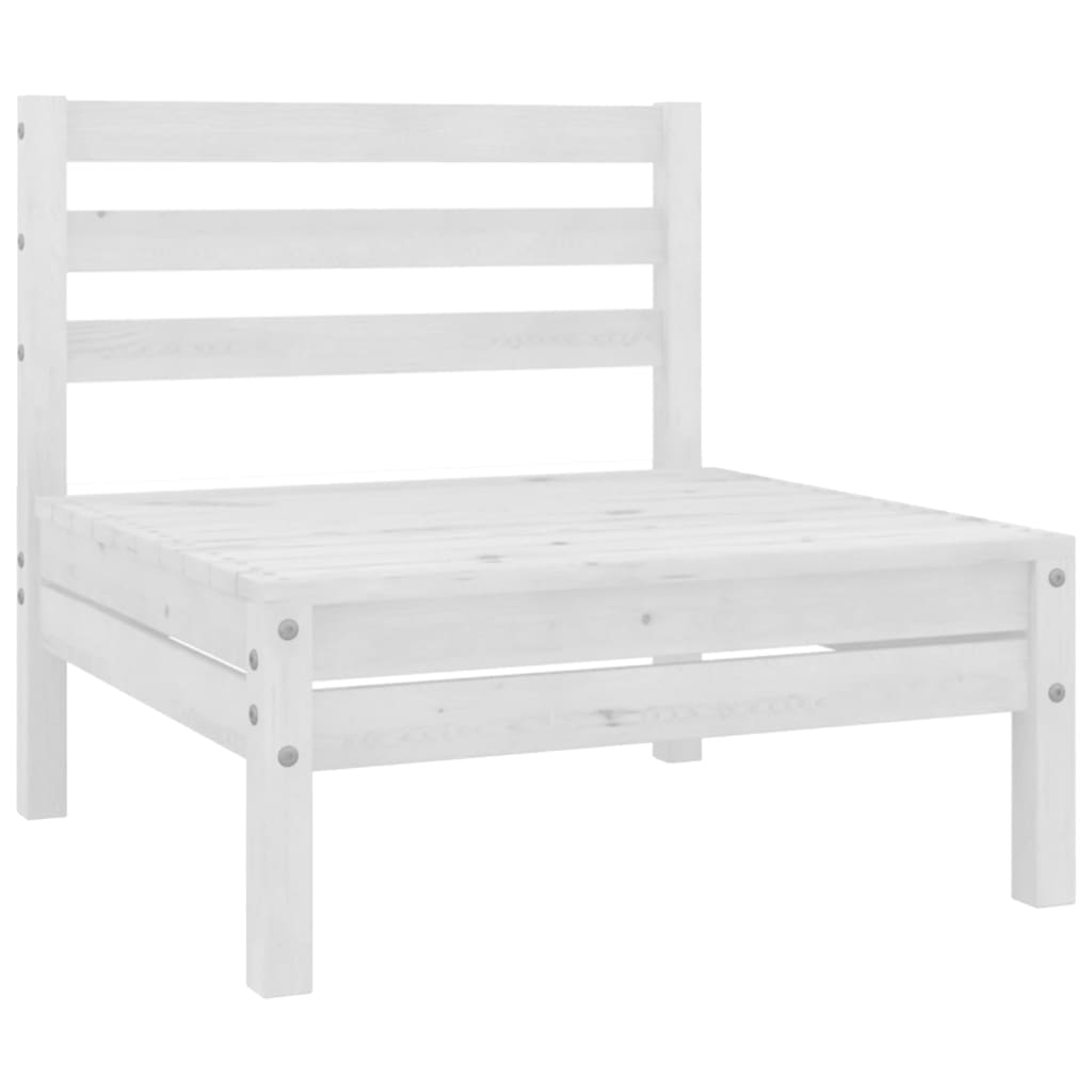 13-Delige Loungeset Massief Grenenhout Wit