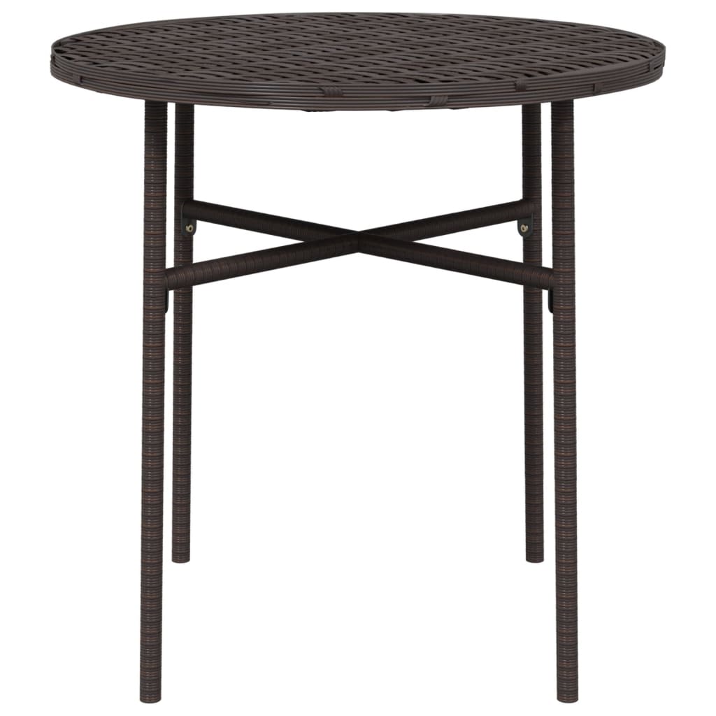 Salontafel 45 Cm Poly Rattan Bruin