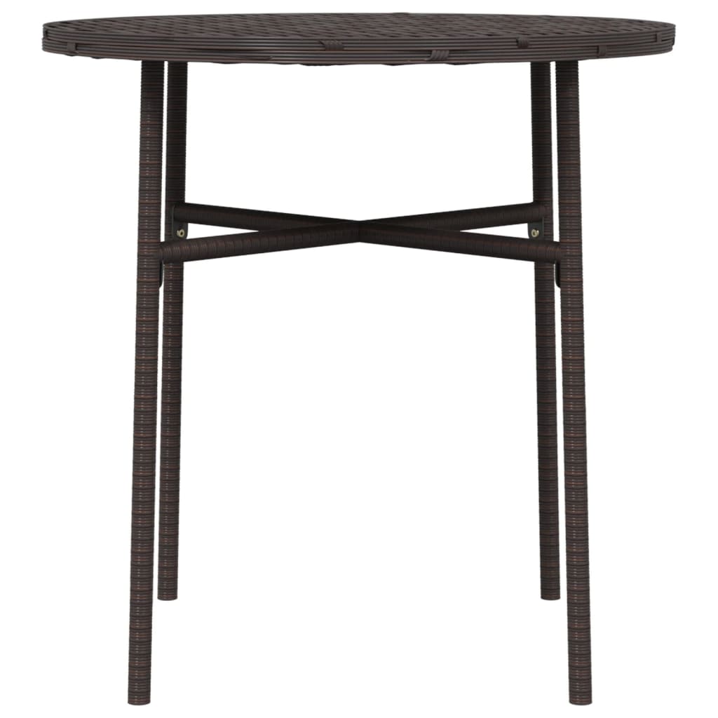 Salontafel 45 Cm Poly Rattan Bruin