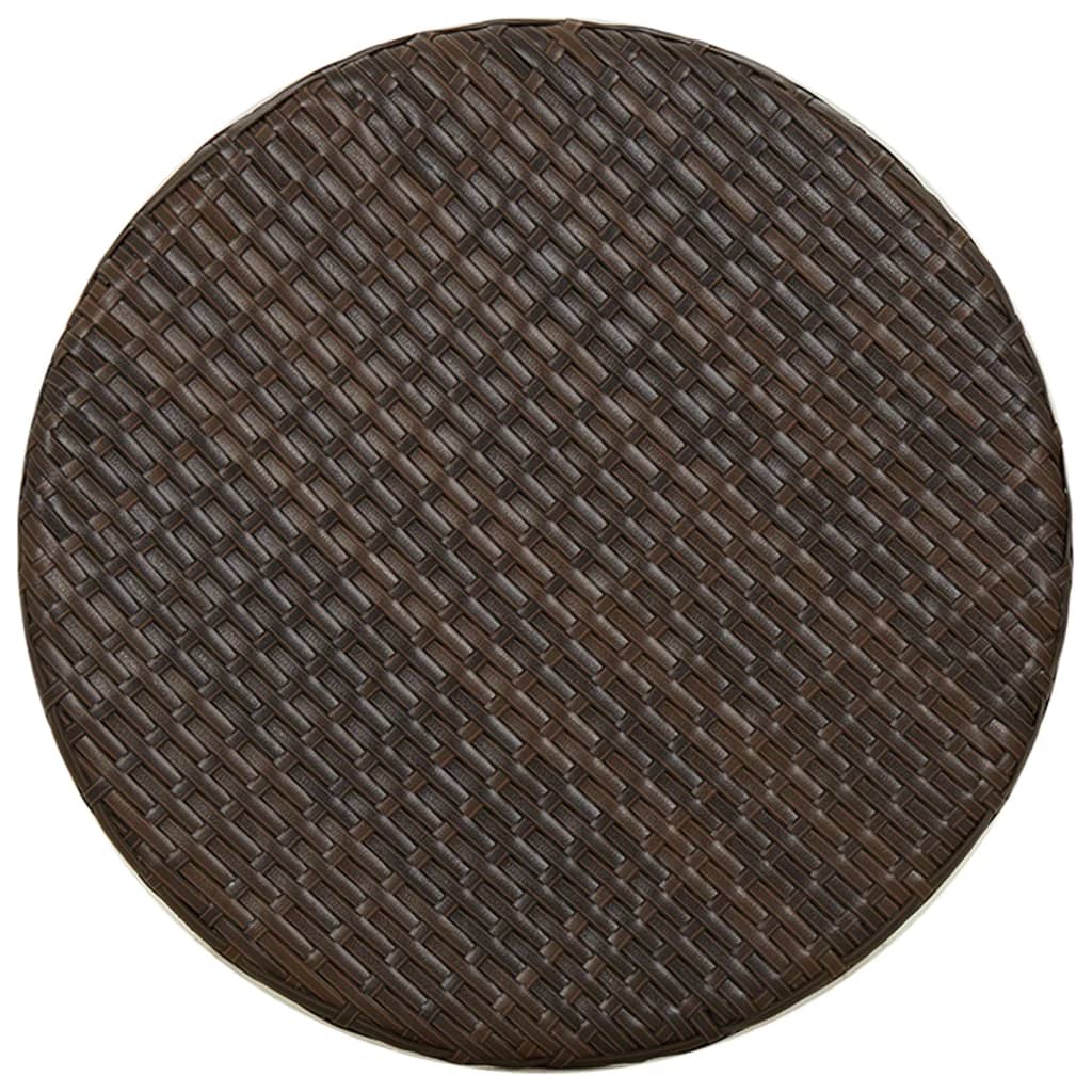 Salontafel 45 Cm Poly Rattan Bruin