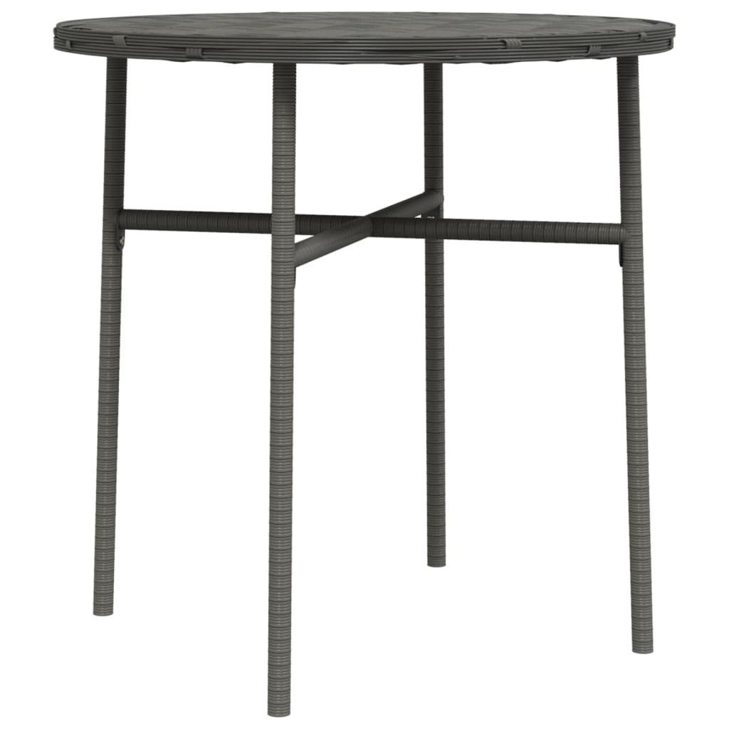 Salontafel 45 Cm Poly Rattan Grijs