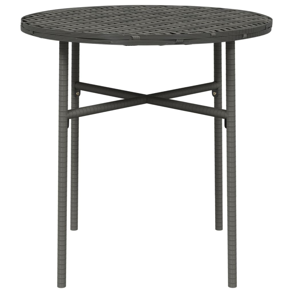 Salontafel 45 Cm Poly Rattan Grijs