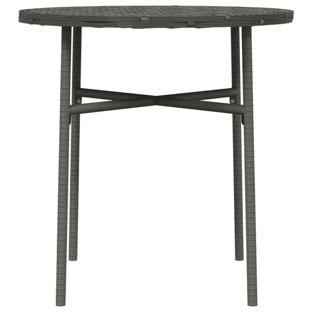 Salontafel 45 Cm Poly Rattan Grijs