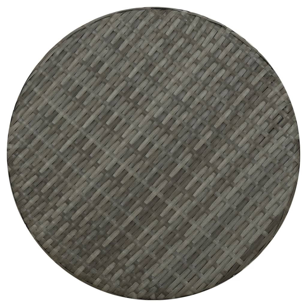 Salontafel 45 Cm Poly Rattan Grijs