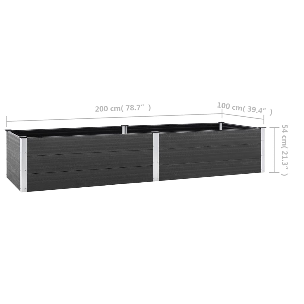 Plantenbak Verhoogd 200X100X54 Cm Hkc Grijs