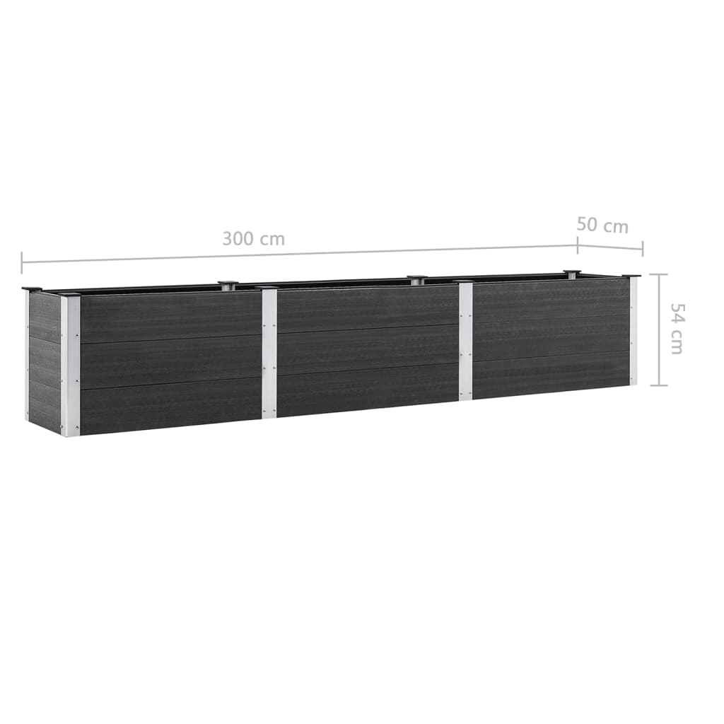 Plantenbak Verhoogd 300X50X54 Cm Hkc Grijs