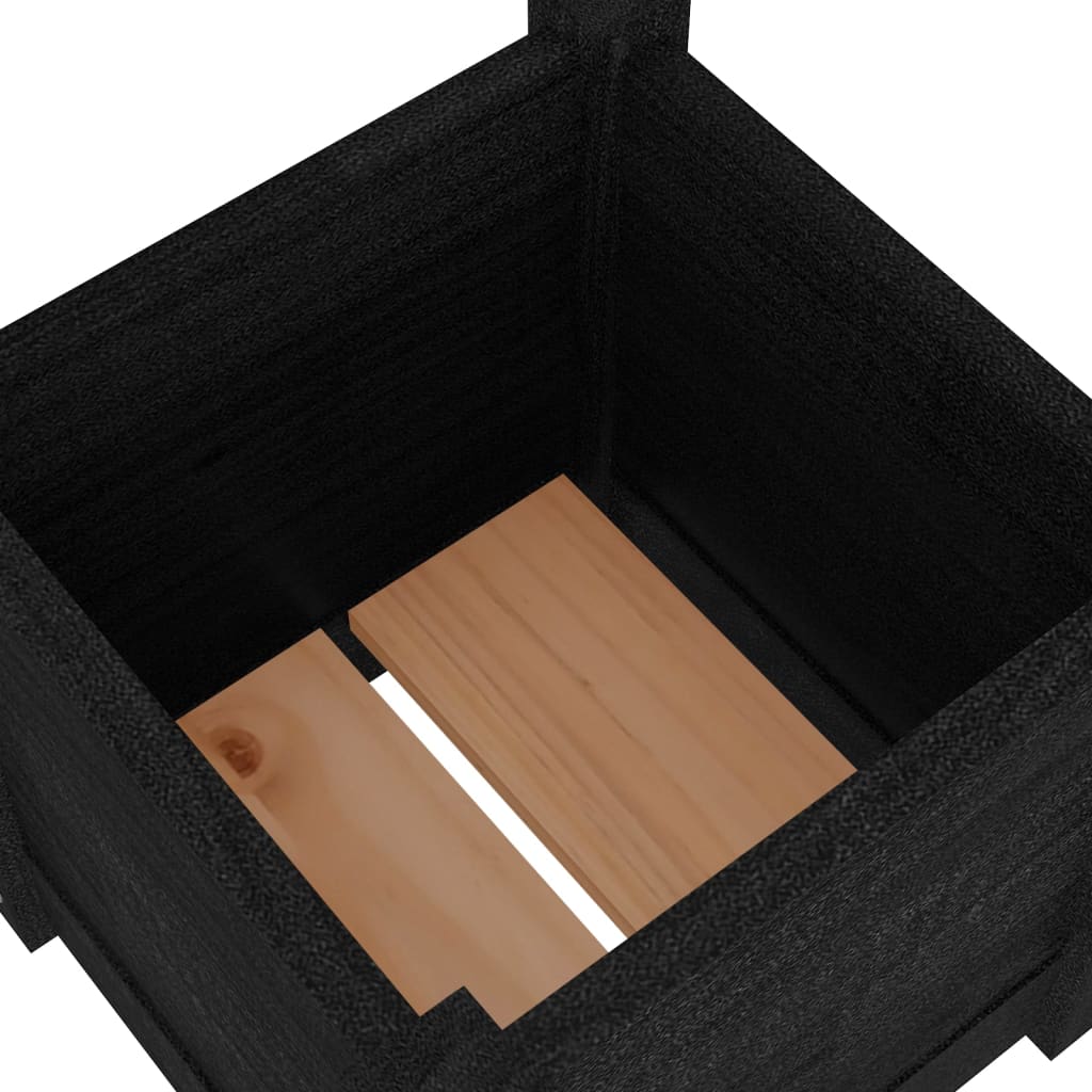 Plantenbakken 2 St 31X31X31 Cm Massief Grenenhout Zwart