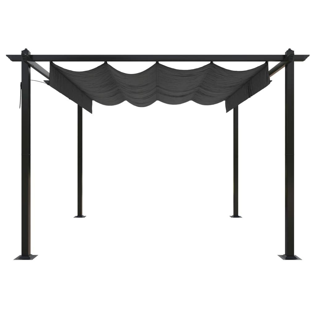 Gartenpavillon mit ausziehbarem Dach 3x3 m Anthrazit