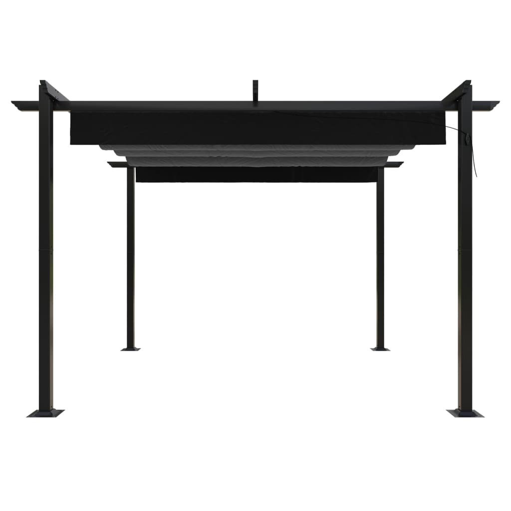 Gartenpavillon mit ausziehbarem Dach 3x3 m Anthrazit