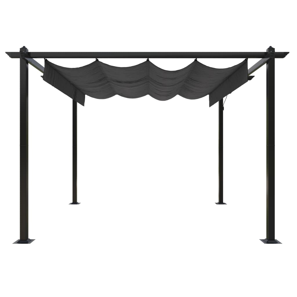 Gartenpavillon mit ausziehbarem Dach 3x3 m Anthrazit