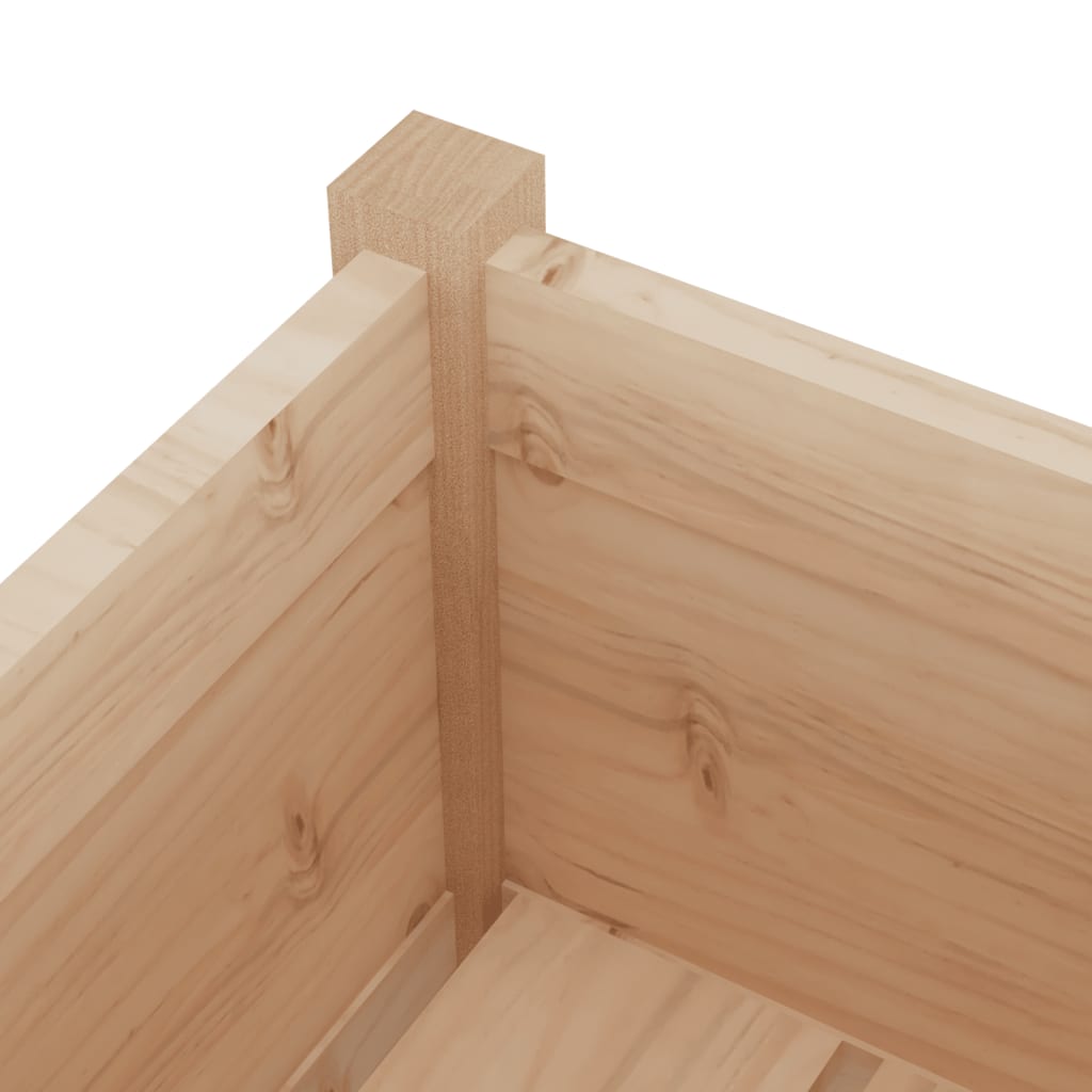 Plantenbakken 2 St 31X31X70 Cm Massief Grenenhout