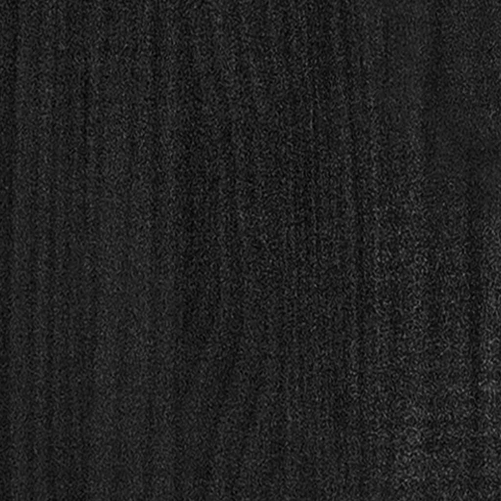 Plantenbakken 2 St 31X31X70 Cm Massief Grenenhout Zwart