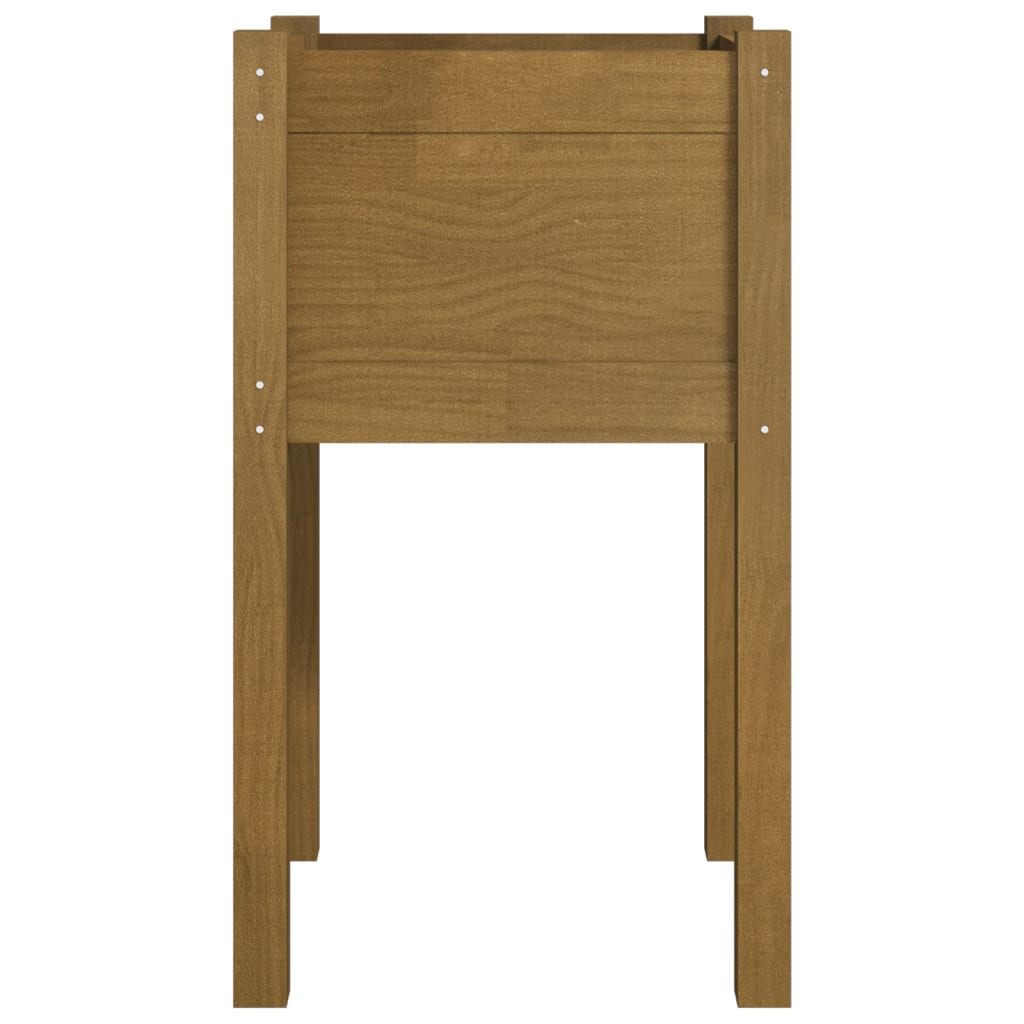 Plantenbakken 2 St 40X40X70 Cm Massief Grenenhout Honingbruin