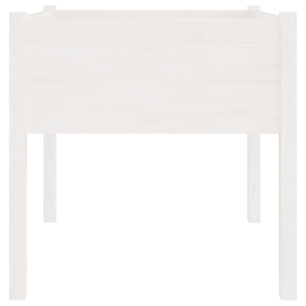 Plantenbakken 2 St 70X70X70 Cm Massief Grenenhout Wit