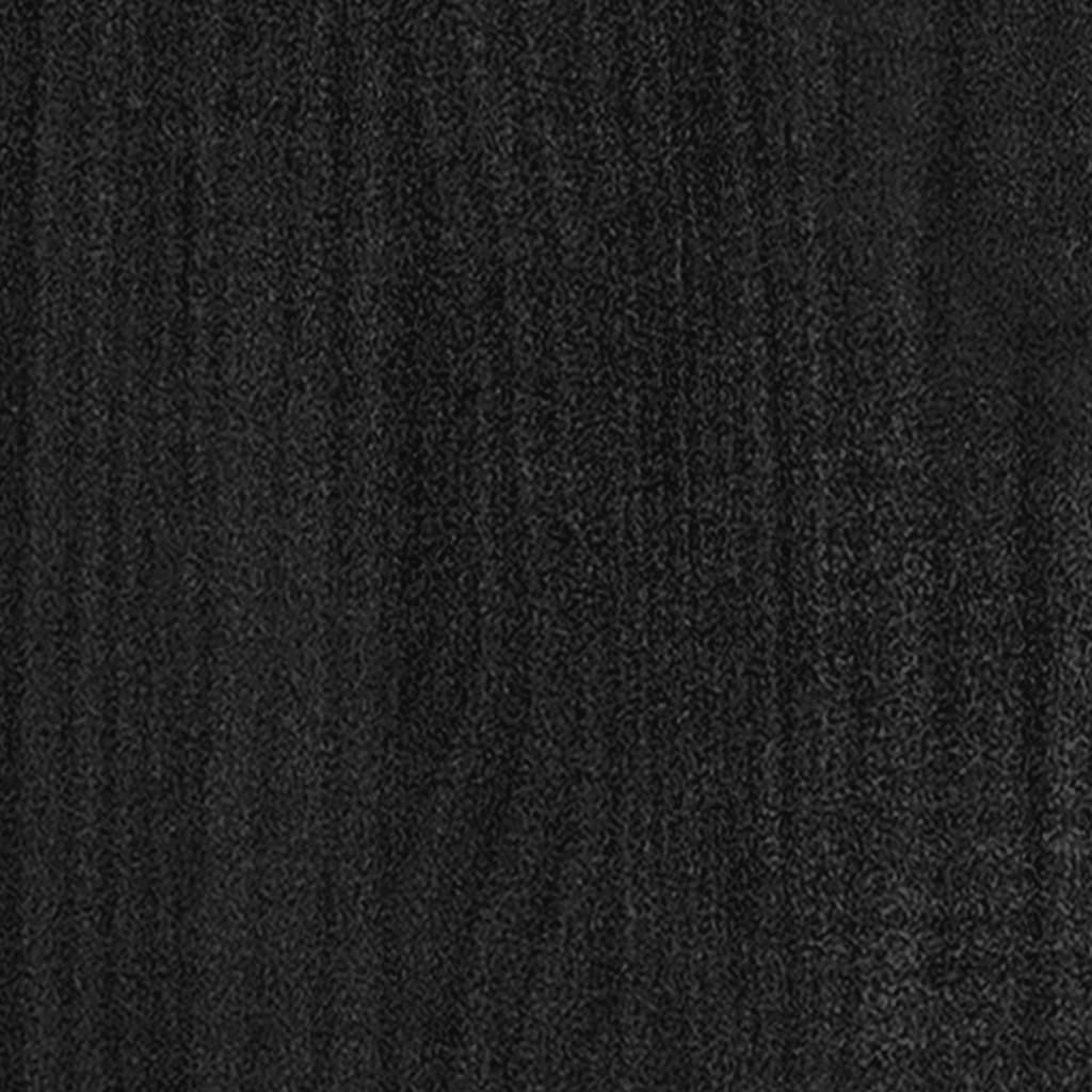 Plantenbakken 2 St 70X70X70 Cm Massief Grenenhout Zwart