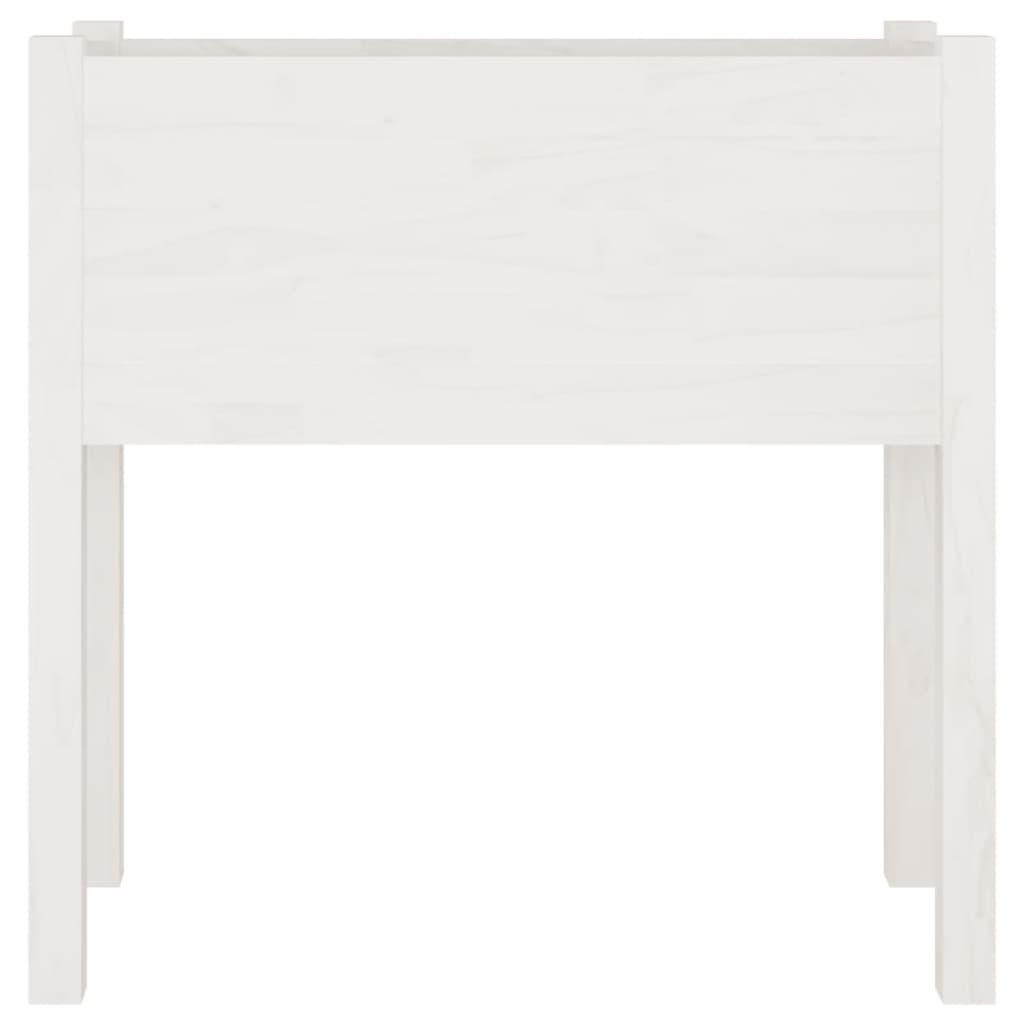 Pflanzgefäße, 2 Stück, 70 x 31 x 70 cm, massives Kiefernholz, weiß