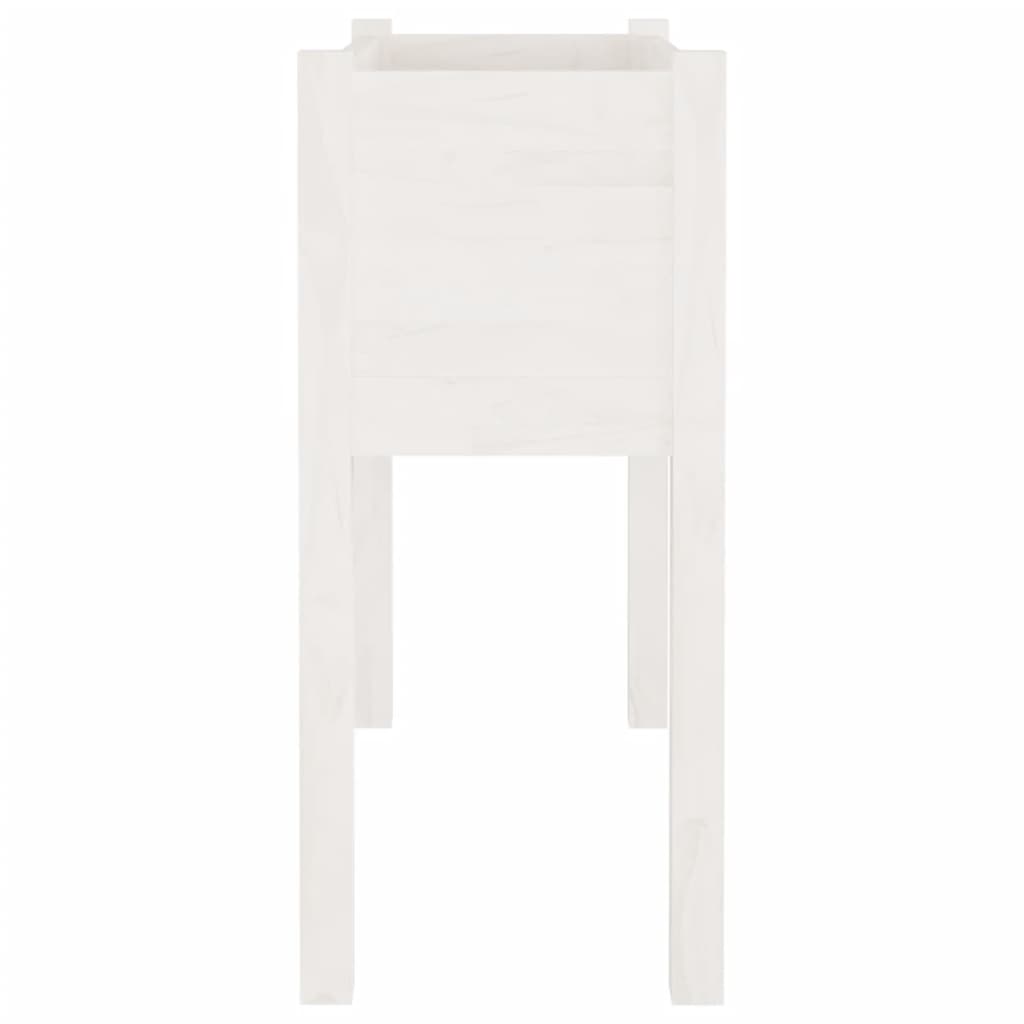Pflanzgefäße, 2 Stück, 70 x 31 x 70 cm, massives Kiefernholz, weiß