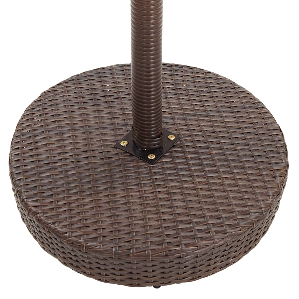 3-teiliges Garten-Bar-Set mit Kissen Poly Rattan Braun
