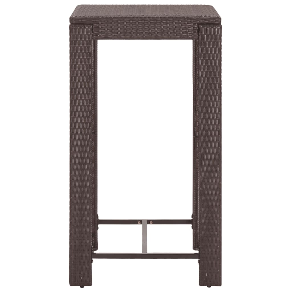 5-Delige Tuinbarset Met Kussens Poly Rattan Bruin