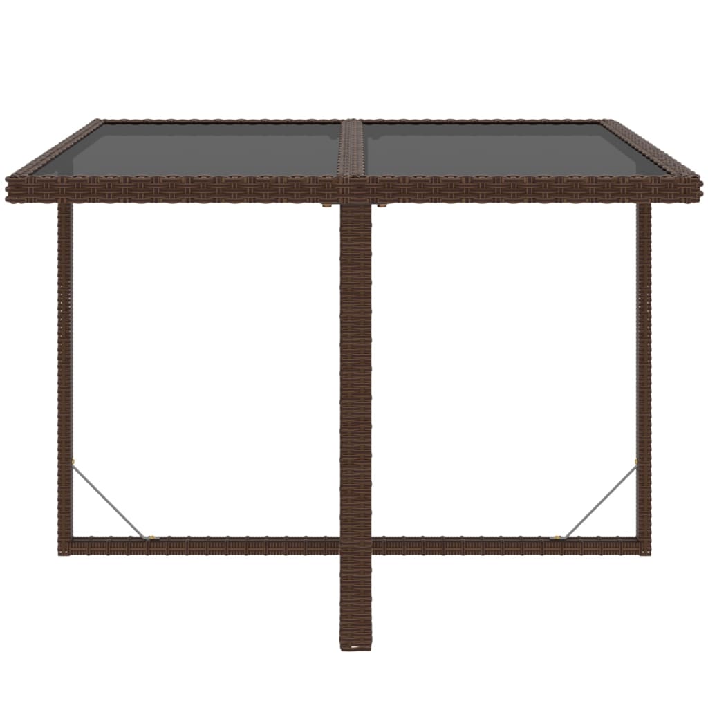 9-teiliges Gartenset mit Kissen Poly Rattan Braun