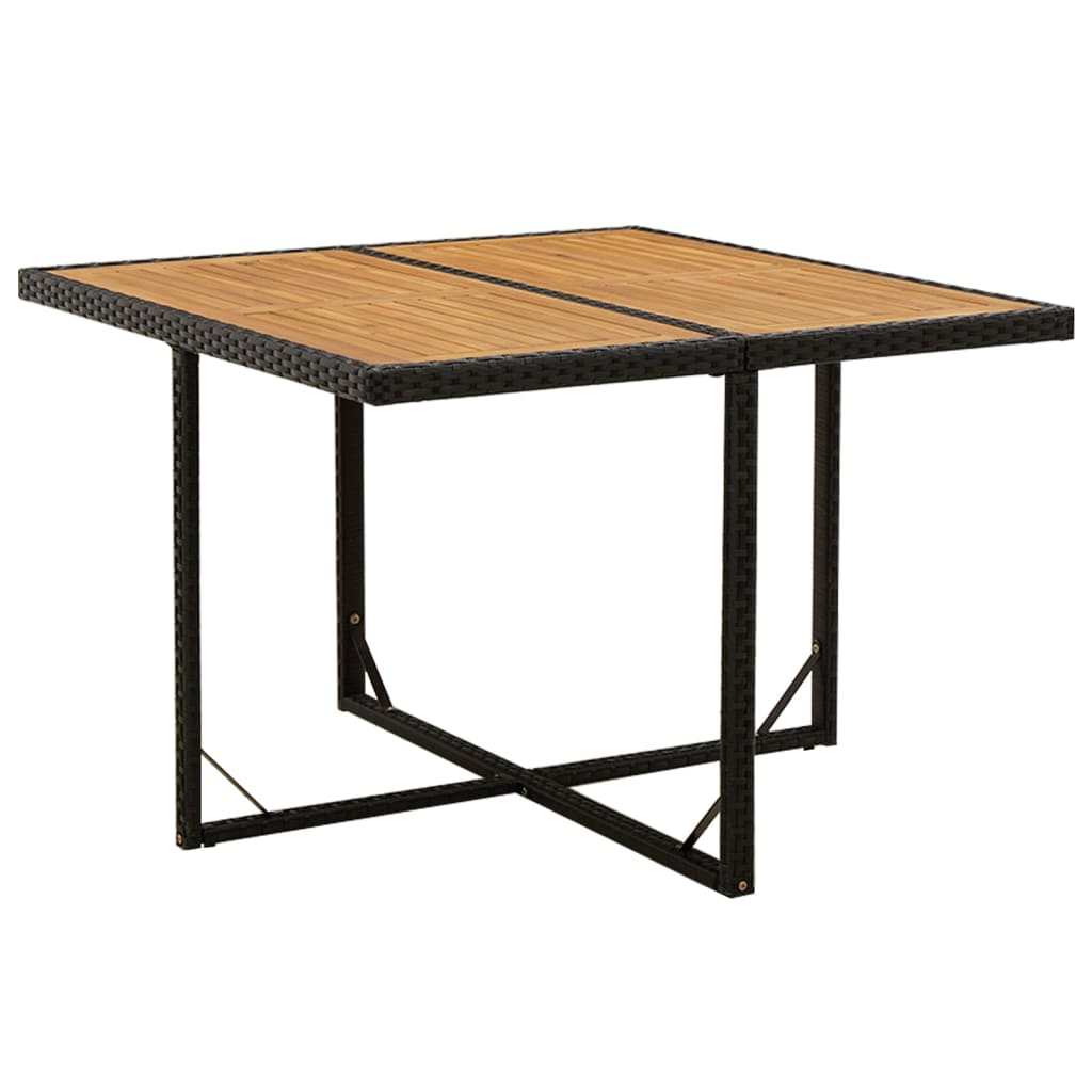 9-Delige Tuinset Met Kussens Poly Rattan Zwart