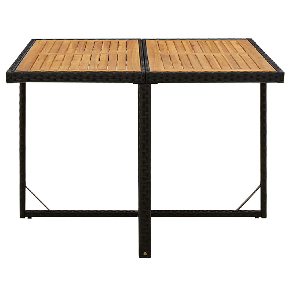 9-Delige Tuinset Met Kussens Poly Rattan Zwart