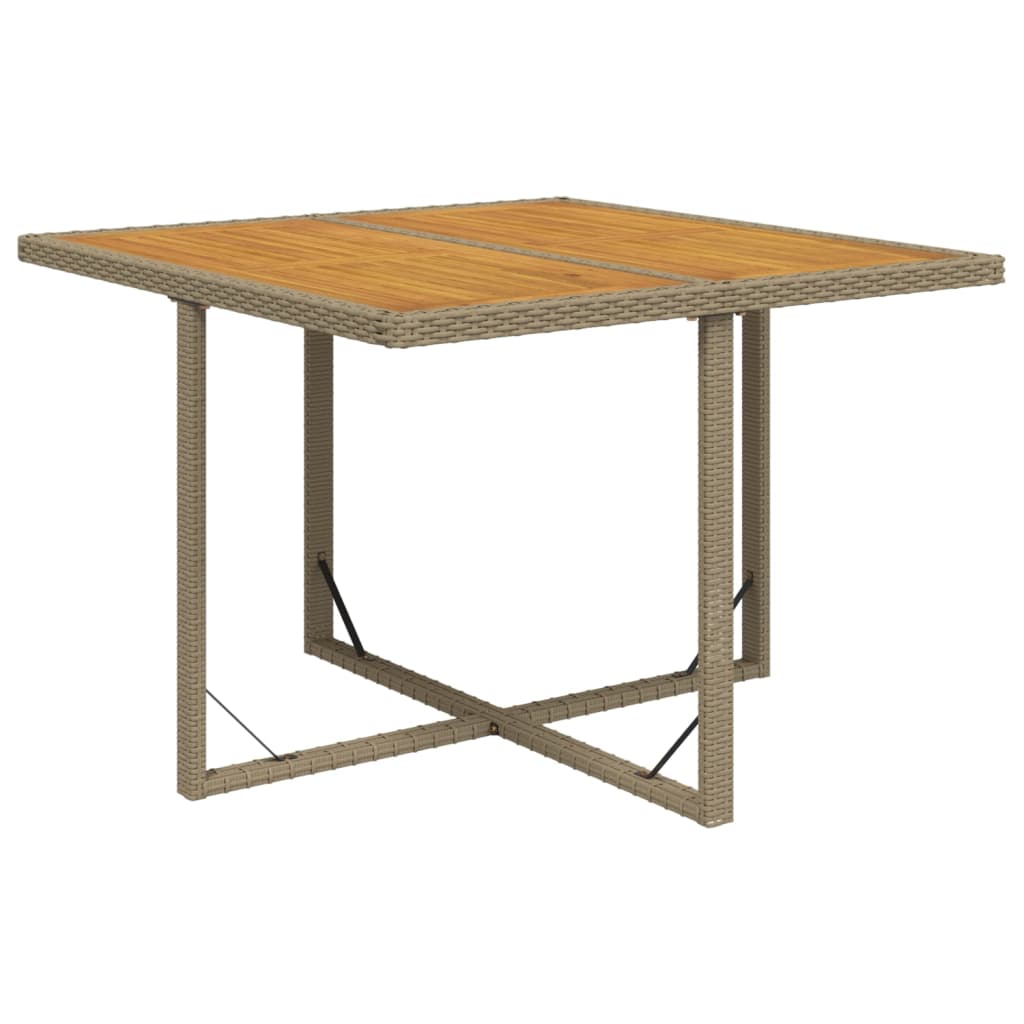 9-Delige Tuinset Met Kussens Poly Rattan Beige