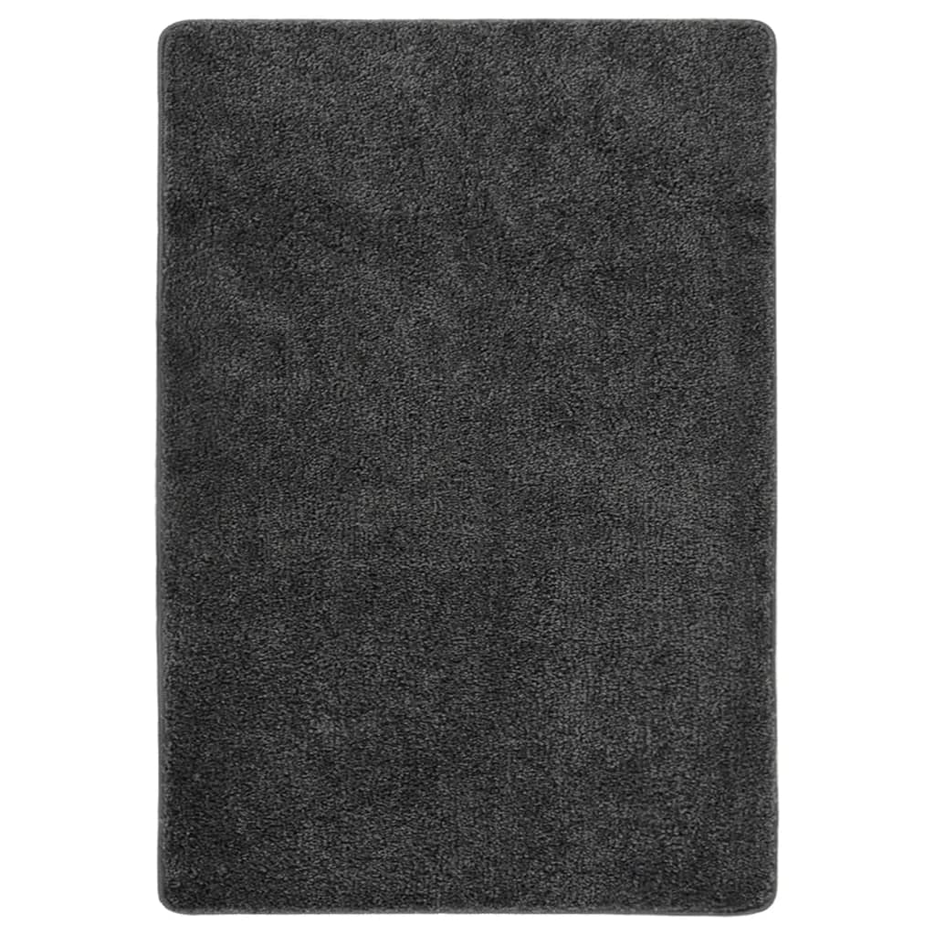 Vloerkleed Shaggy Anti-Slip 120X170 Cm Donkergrijs