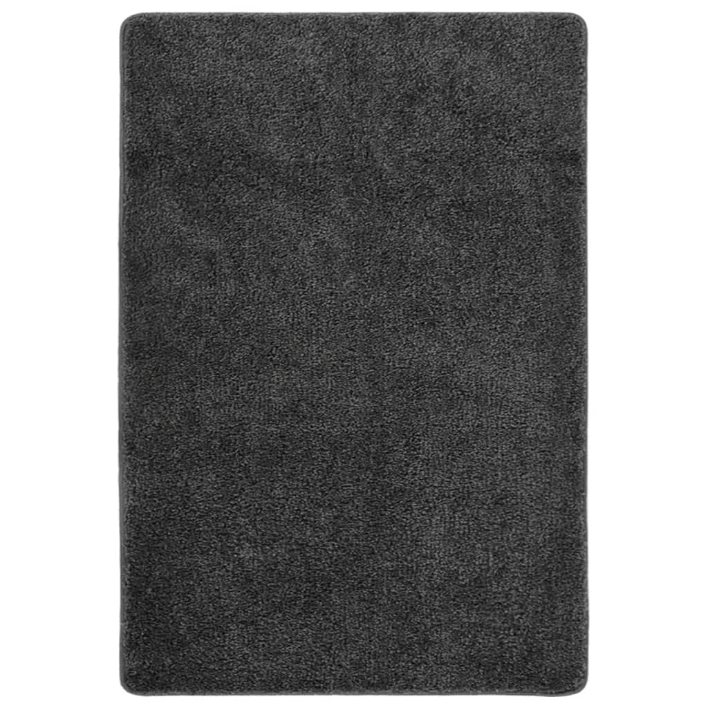Vloerkleed Shaggy Anti-Slip 160X230 Cm Donkergrijs