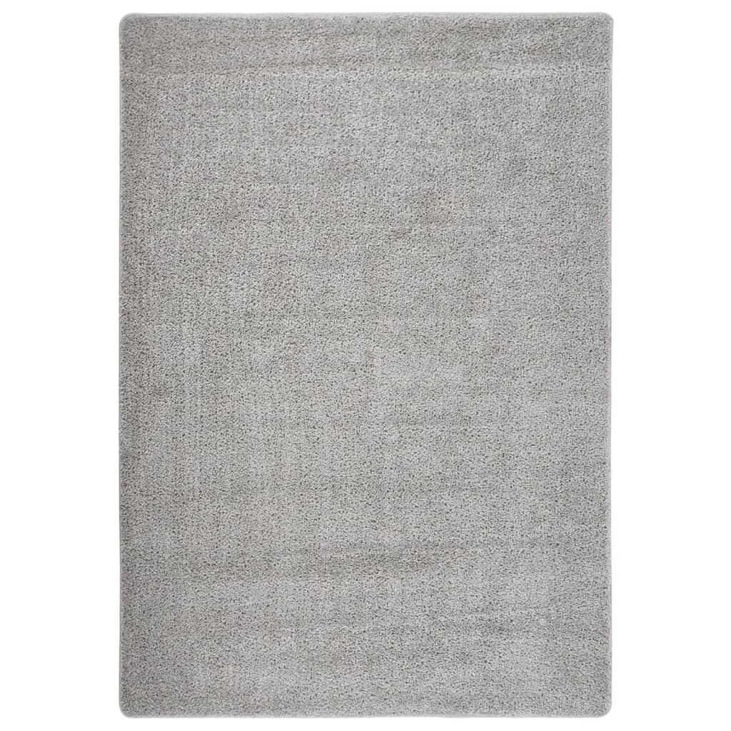 Vloerkleed Shaggy Anti-Slip 160X230 Cm Lichtgrijs
