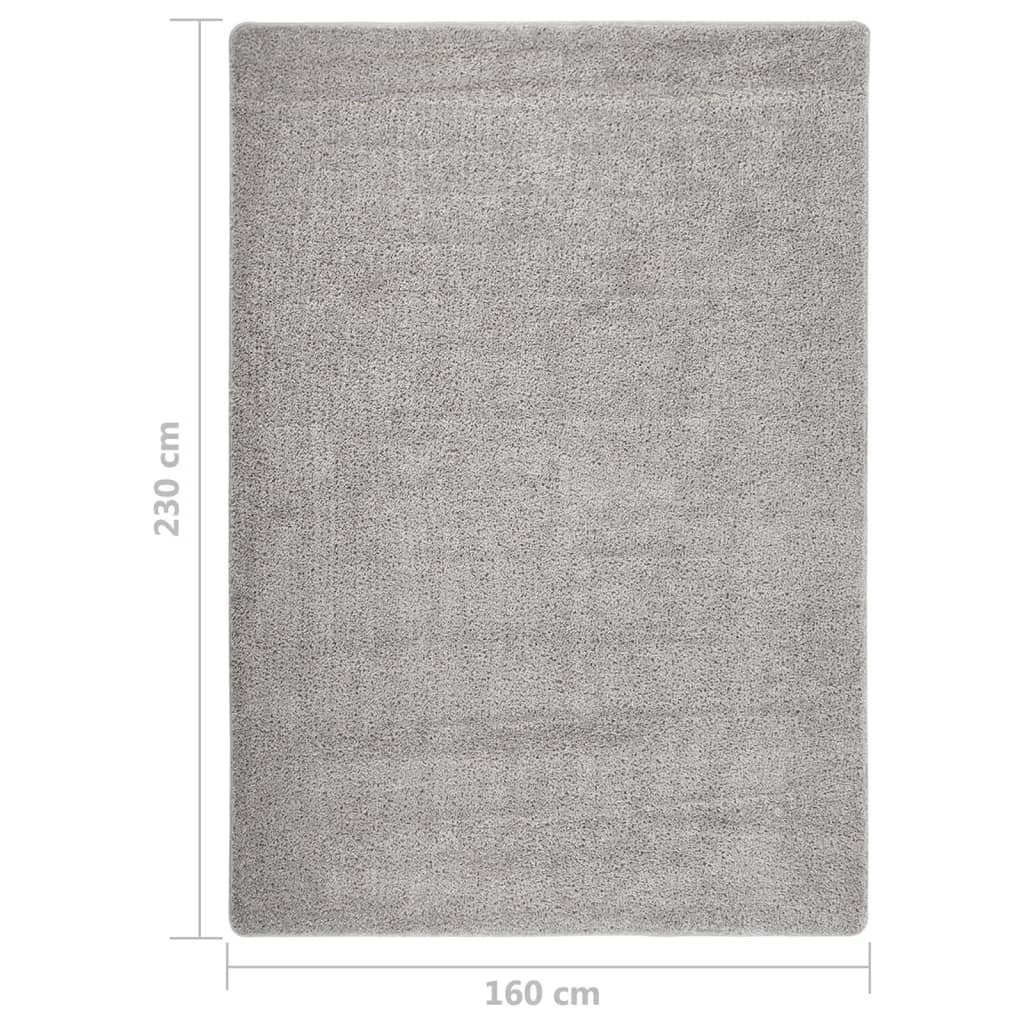 Vloerkleed Shaggy Anti-Slip 160X230 Cm Lichtgrijs