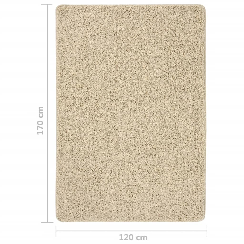 Vloerkleed Shaggy Anti-Slip 120X170 Cm Crèmekleurig