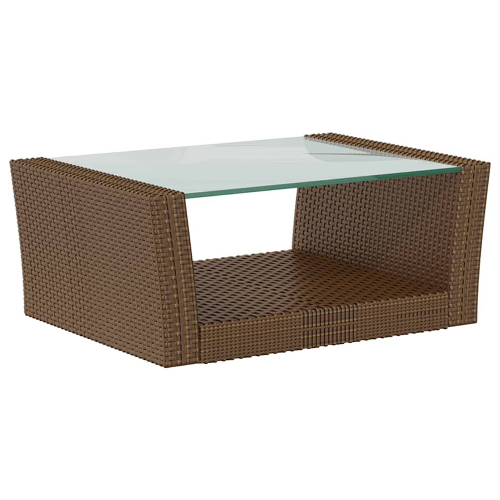 16-Delige Loungeset Met Kussens Poly Rattan Bruin