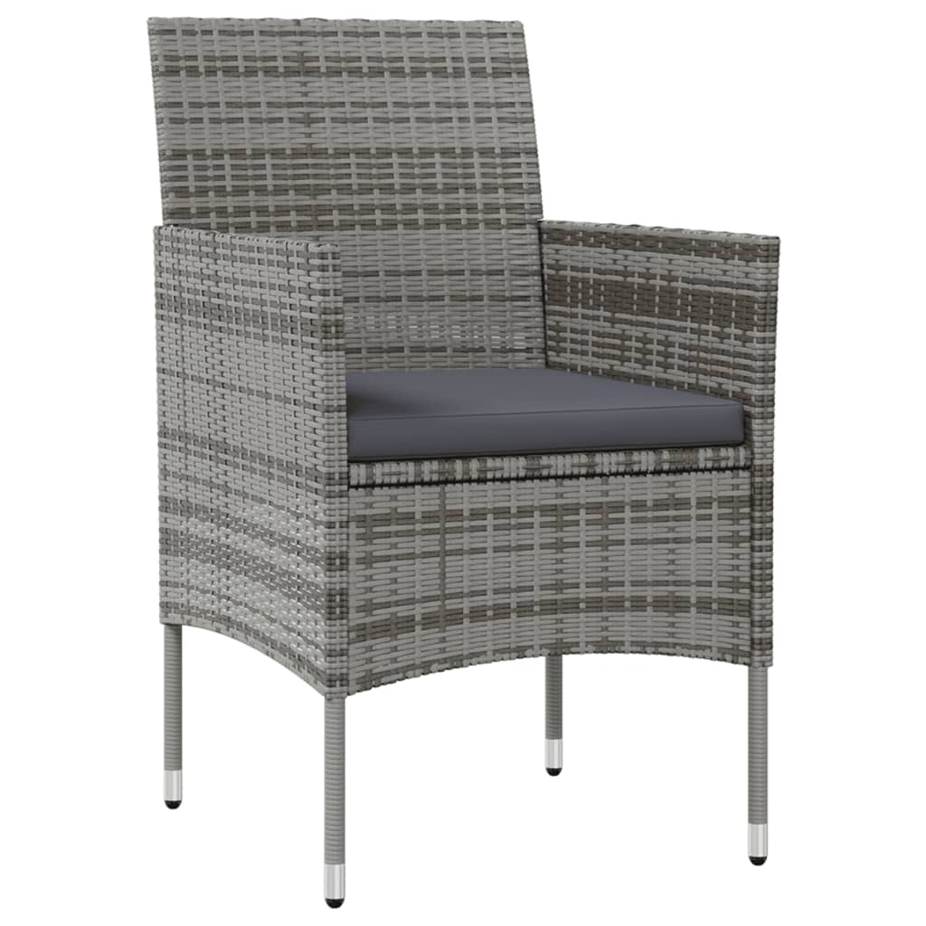 8-Delige Loungeset Met Kussens Poly Rattan Grijs