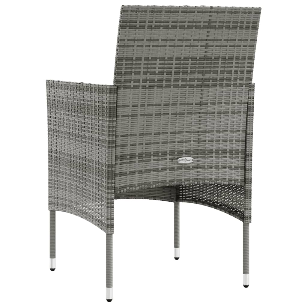 8-Delige Loungeset Met Kussens Poly Rattan Grijs