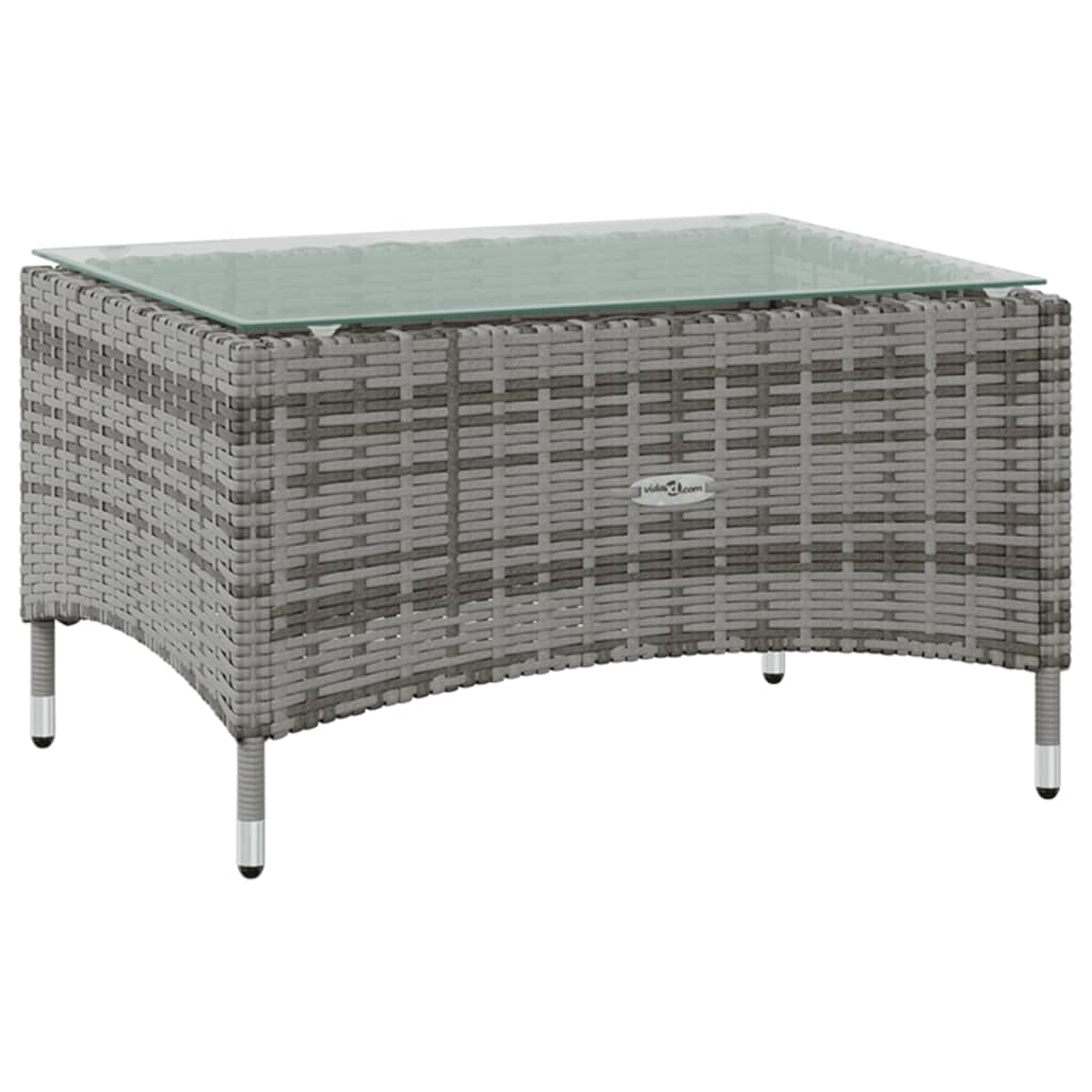 8-Delige Loungeset Met Kussens Poly Rattan Grijs
