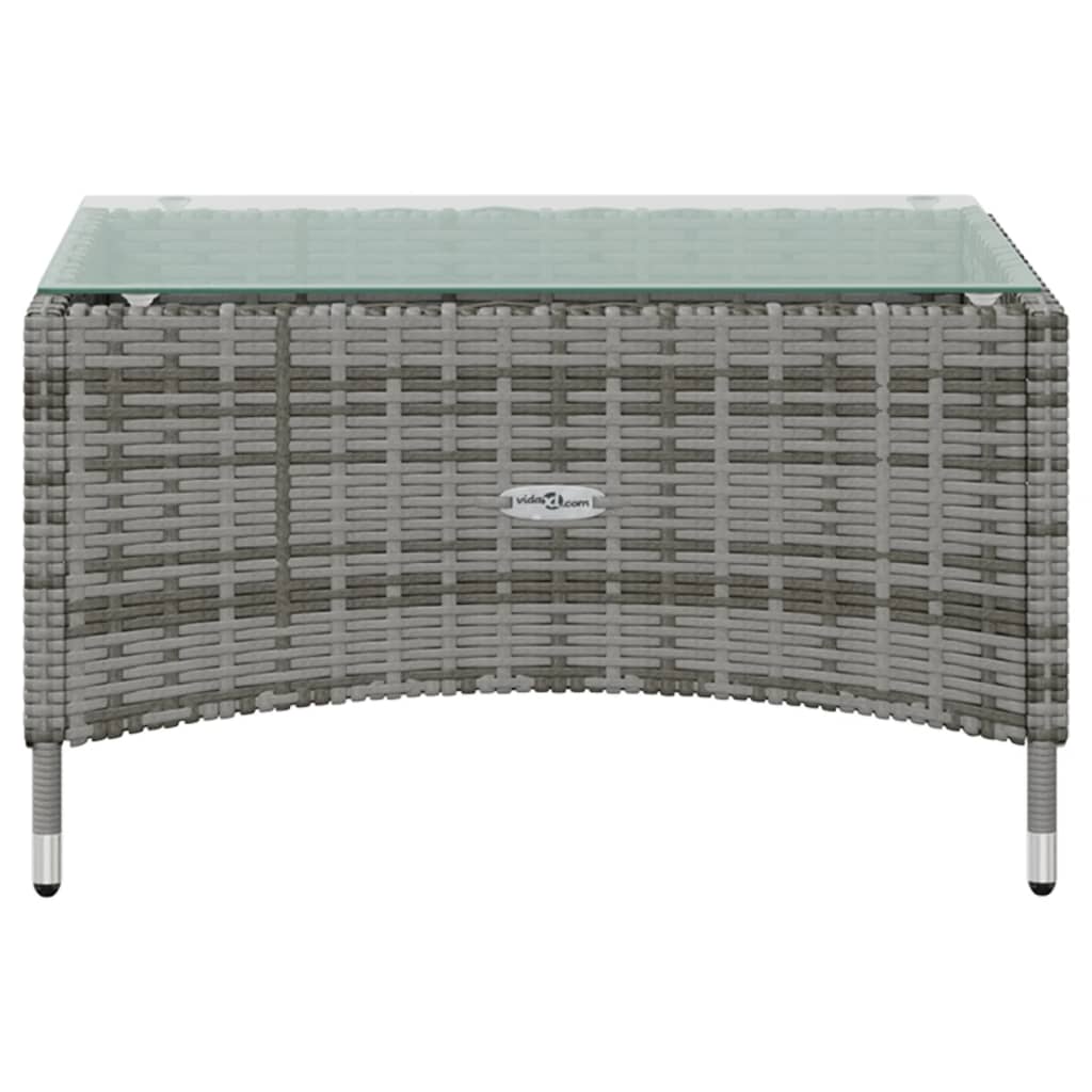 8-Delige Loungeset Met Kussens Poly Rattan Grijs