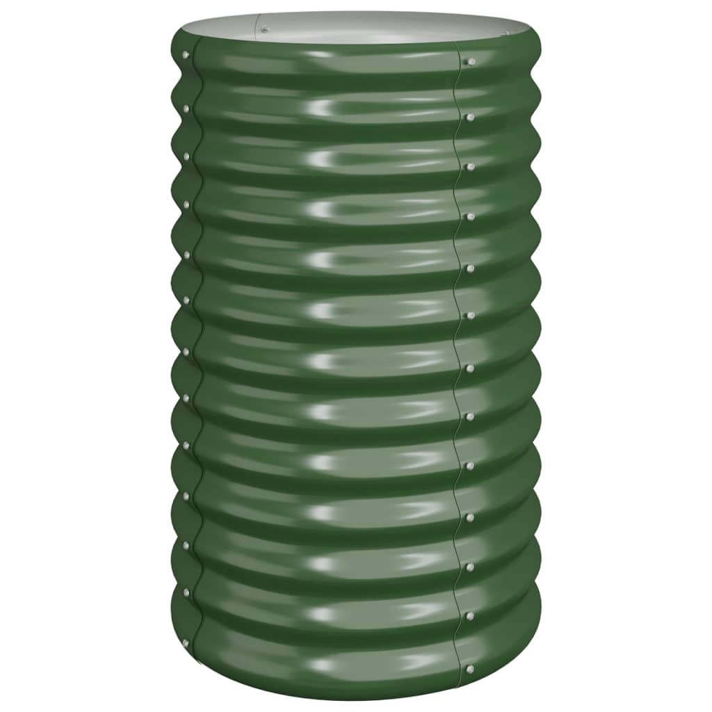 Plantenbak 40X40X68 Cm Gepoedercoat Staal Groen