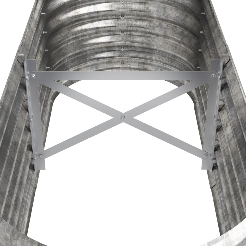 Pflanzgefäß 114 x 40 x 36 cm, pulverbeschichteter Stahl, silberfarben