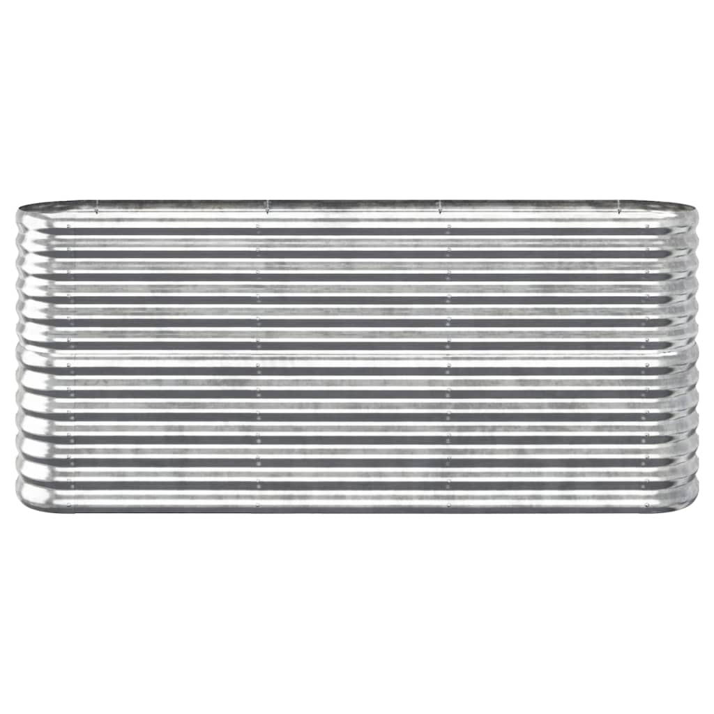 Plantenbak 152X40X68 Cm Gepoedercoat Staal Zilverkleurig