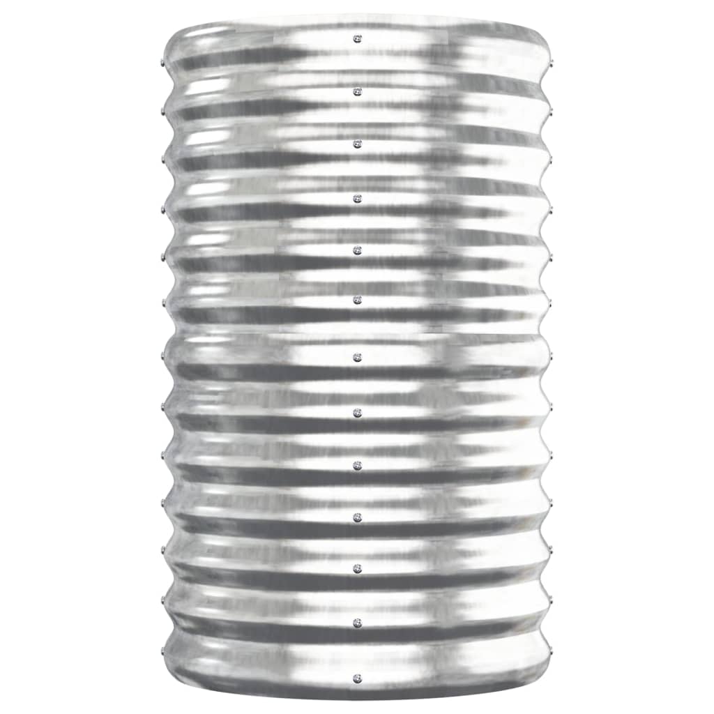 Plantenbak 152X40X68 Cm Gepoedercoat Staal Zilverkleurig