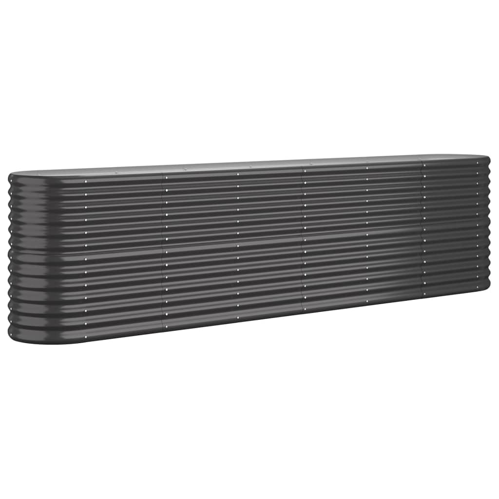 Plantenbak 260X40X68 Cm Gepoedercoat Staal Antracietkleurig