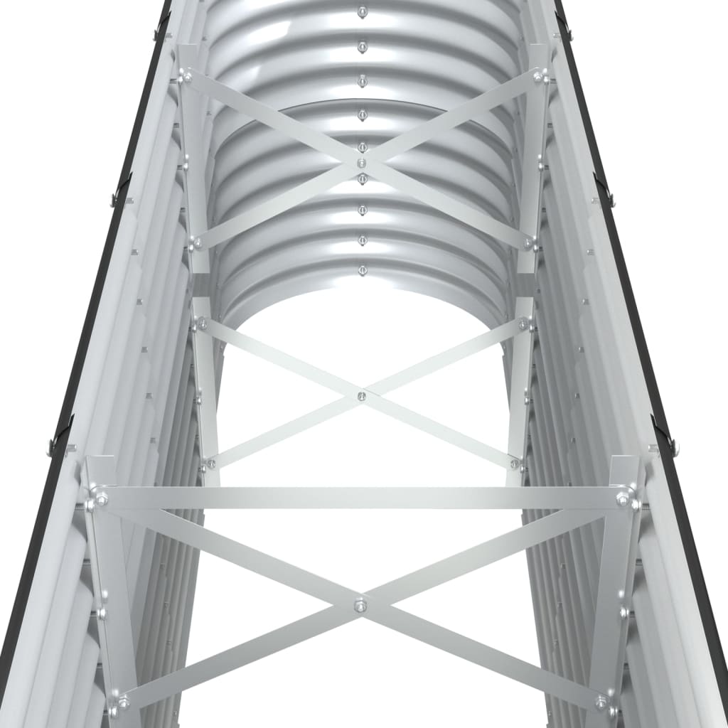 Pflanzgefäß 332x40x68 cm Pulverbeschichteter Stahl, Anthrazit