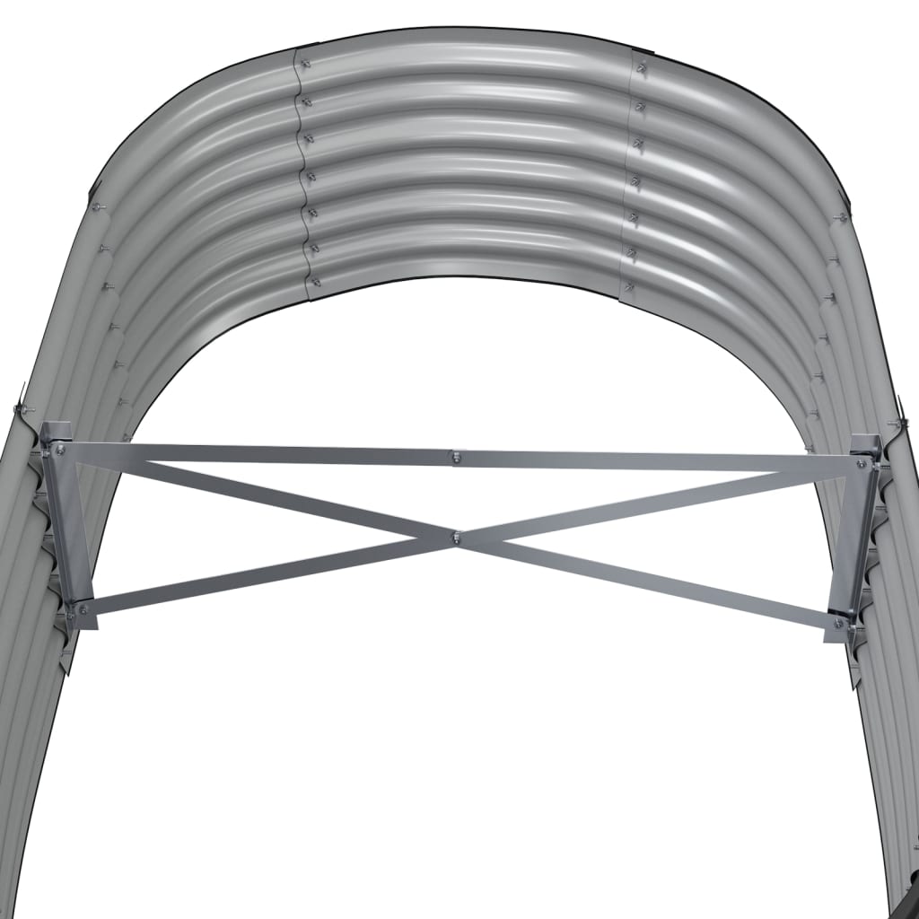 Plantenbak 152X80X36 Cm Gepoedercoat Staal Antracietkleurig