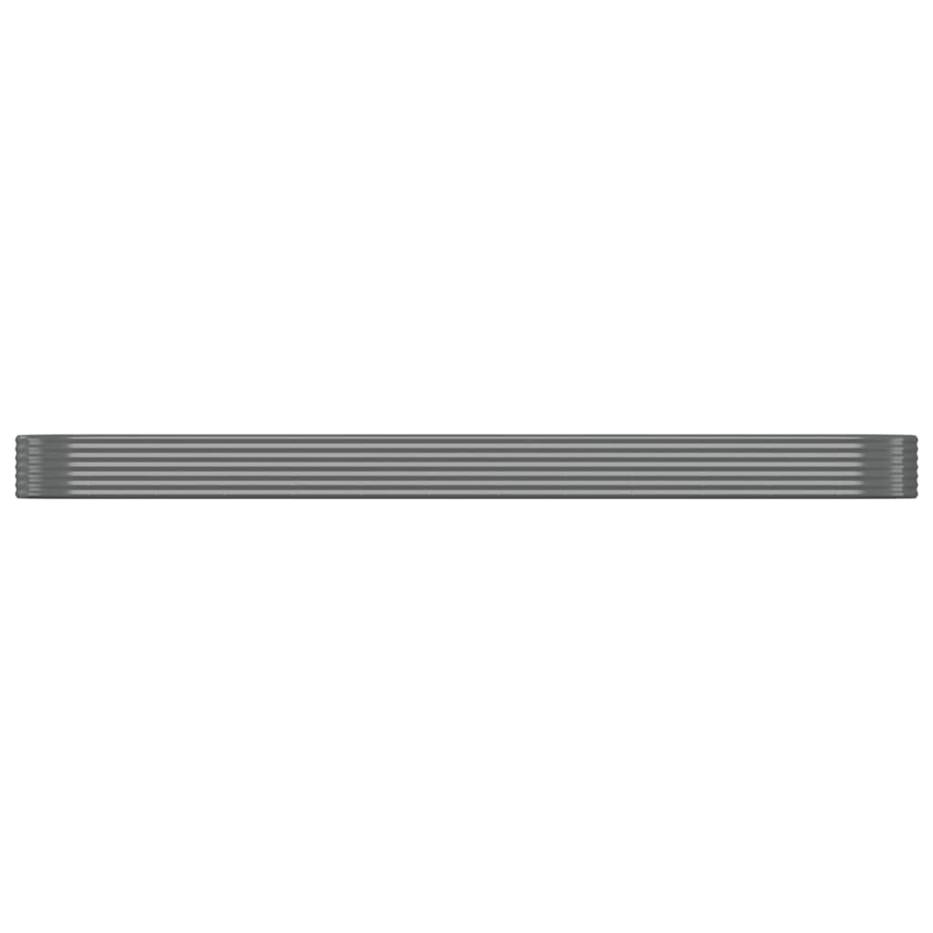 Plantenbak 507X100X36 Cm Gepoedercoat Staal Grijs