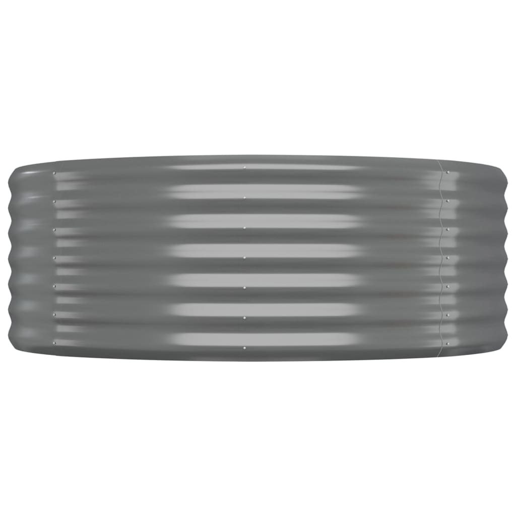 Plantenbak 507X100X36 Cm Gepoedercoat Staal Grijs