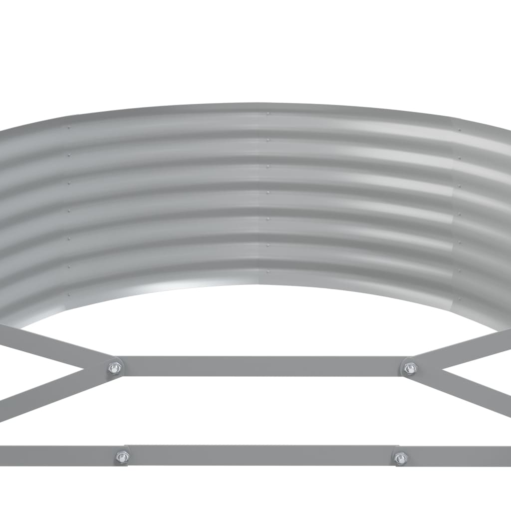 Plantenbak 507X100X36 Cm Gepoedercoat Staal Grijs