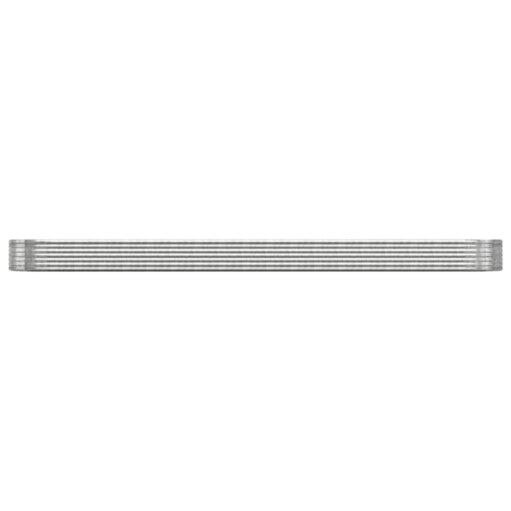 Pflanzgefäß 544x100x36 cm Pulverbeschichteter Stahl silberfarben